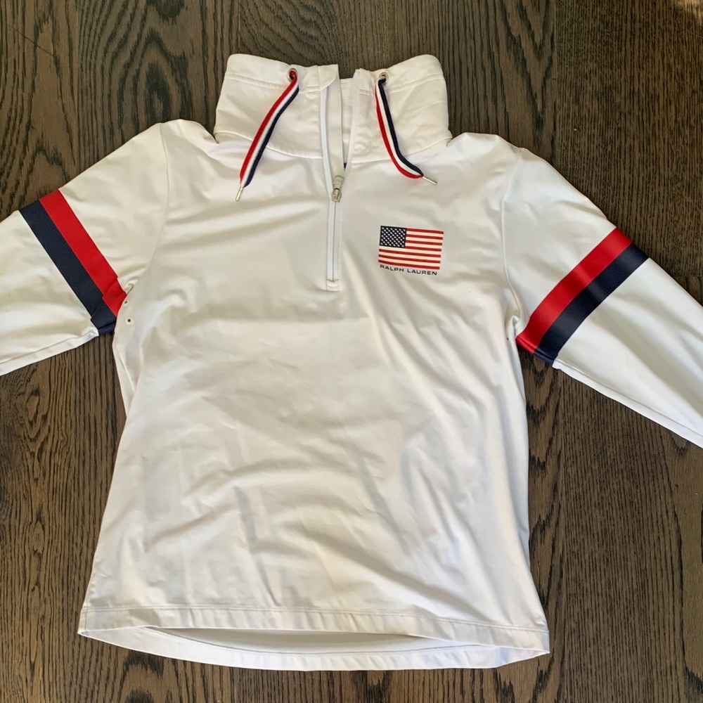 Ralph Lauren 1/4 zip US Open top